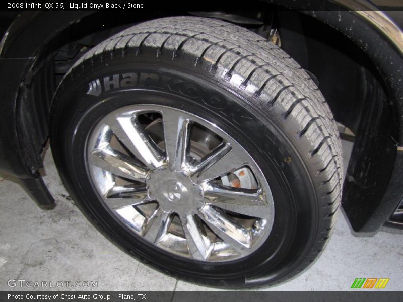 Liquid Onyx Black / Stone 2008 Infiniti QX 56
