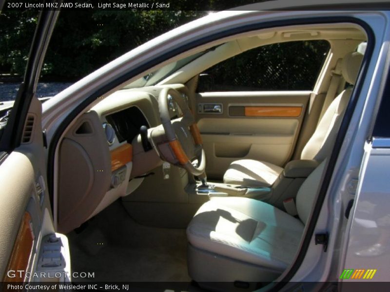 Light Sage Metallic / Sand 2007 Lincoln MKZ AWD Sedan