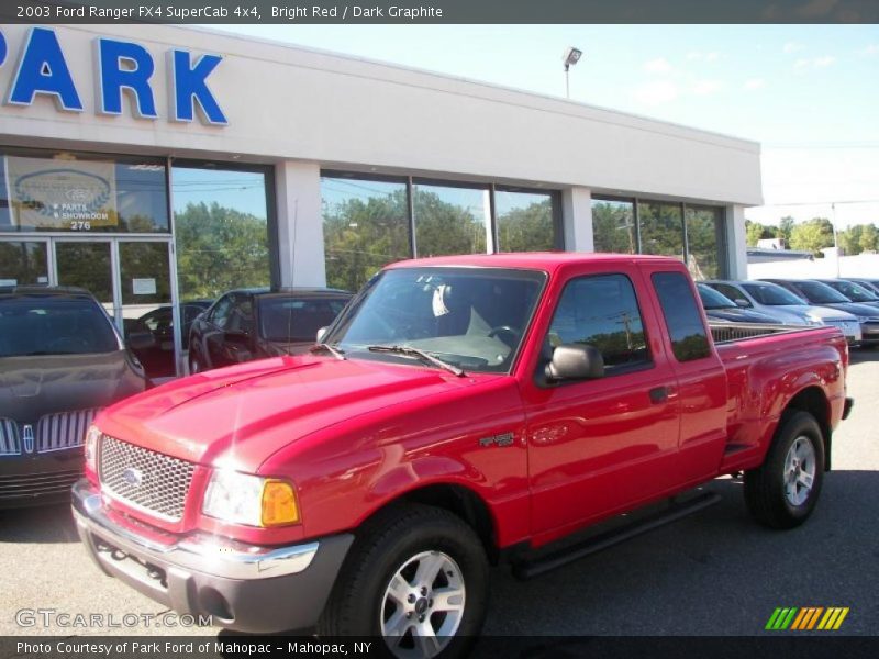 Bright Red / Dark Graphite 2003 Ford Ranger FX4 SuperCab 4x4