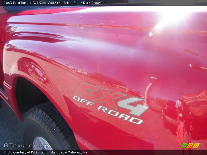 Bright Red / Dark Graphite 2003 Ford Ranger FX4 SuperCab 4x4