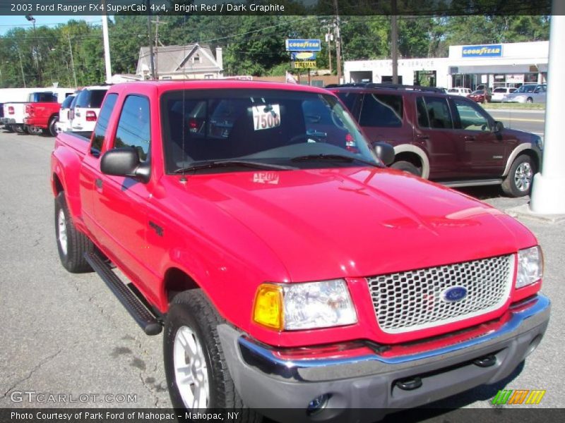 Bright Red / Dark Graphite 2003 Ford Ranger FX4 SuperCab 4x4