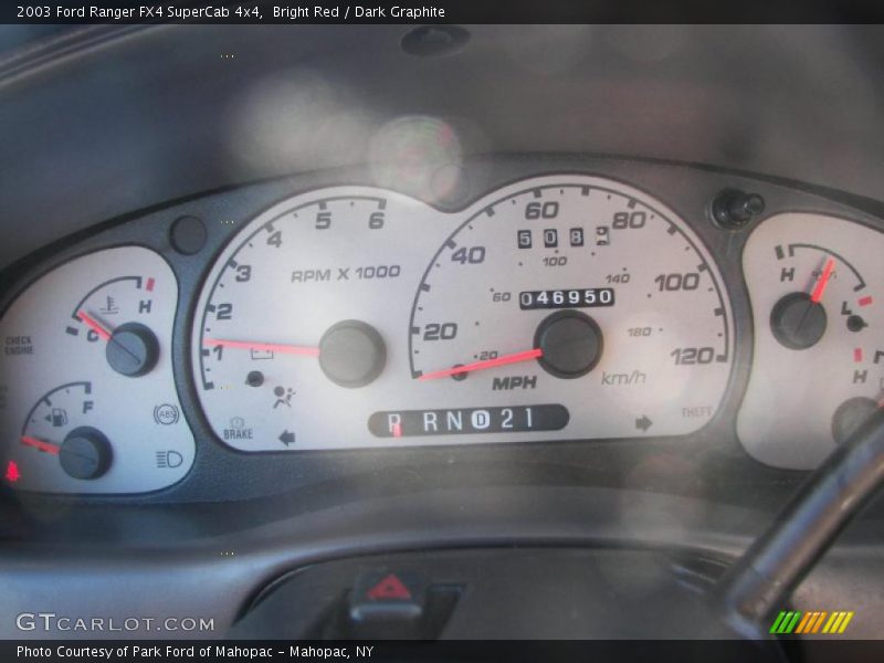 Bright Red / Dark Graphite 2003 Ford Ranger FX4 SuperCab 4x4