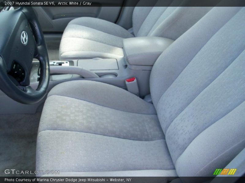 Arctic White / Gray 2007 Hyundai Sonata SE V6