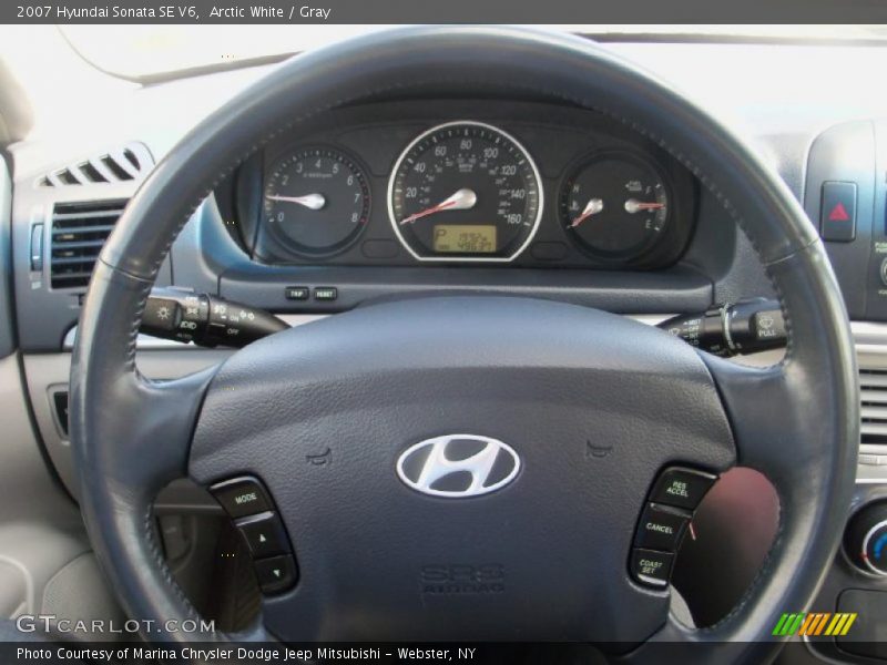 Arctic White / Gray 2007 Hyundai Sonata SE V6