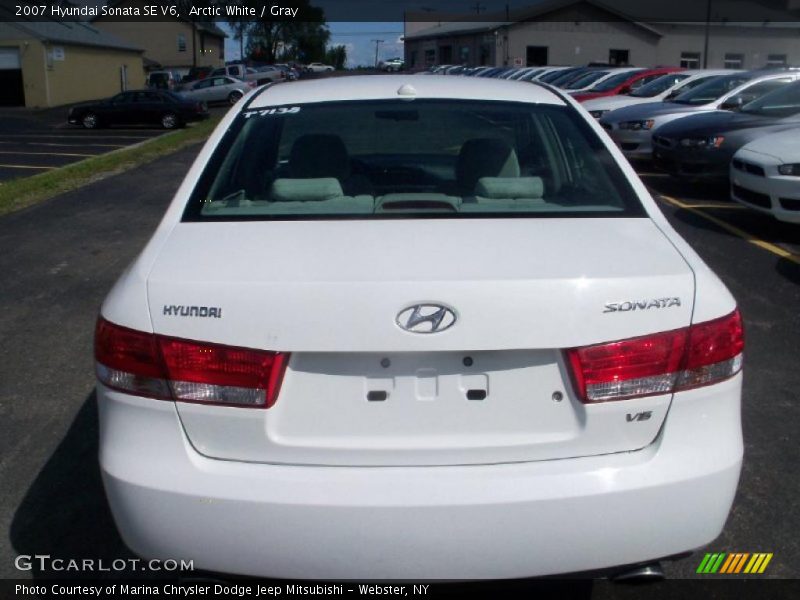 Arctic White / Gray 2007 Hyundai Sonata SE V6