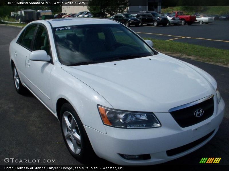 Arctic White / Gray 2007 Hyundai Sonata SE V6