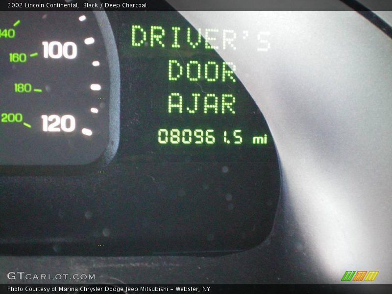 Black / Deep Charcoal 2002 Lincoln Continental