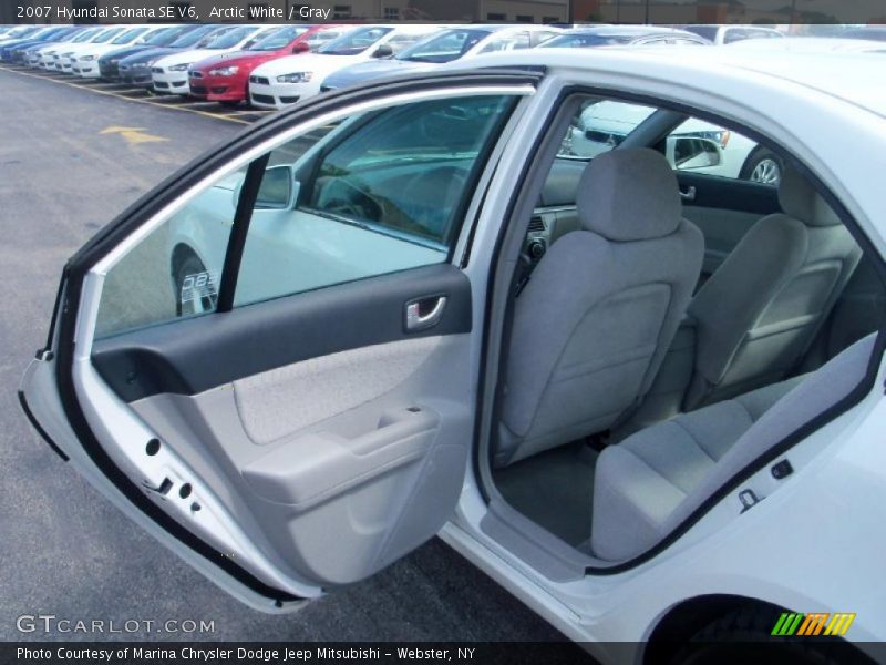 Arctic White / Gray 2007 Hyundai Sonata SE V6