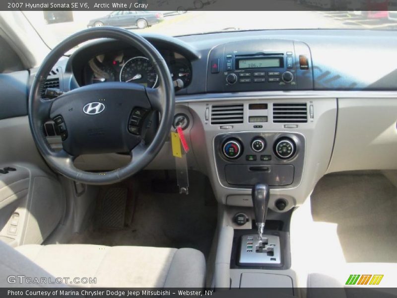 Arctic White / Gray 2007 Hyundai Sonata SE V6