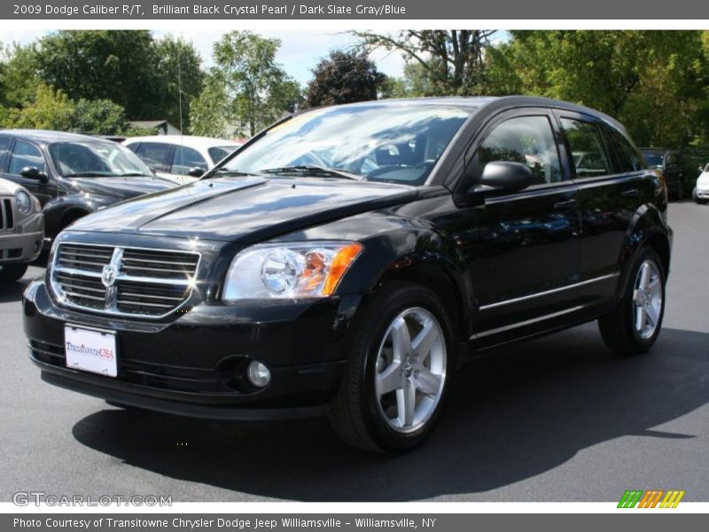 Brilliant Black Crystal Pearl / Dark Slate Gray/Blue 2009 Dodge Caliber R/T