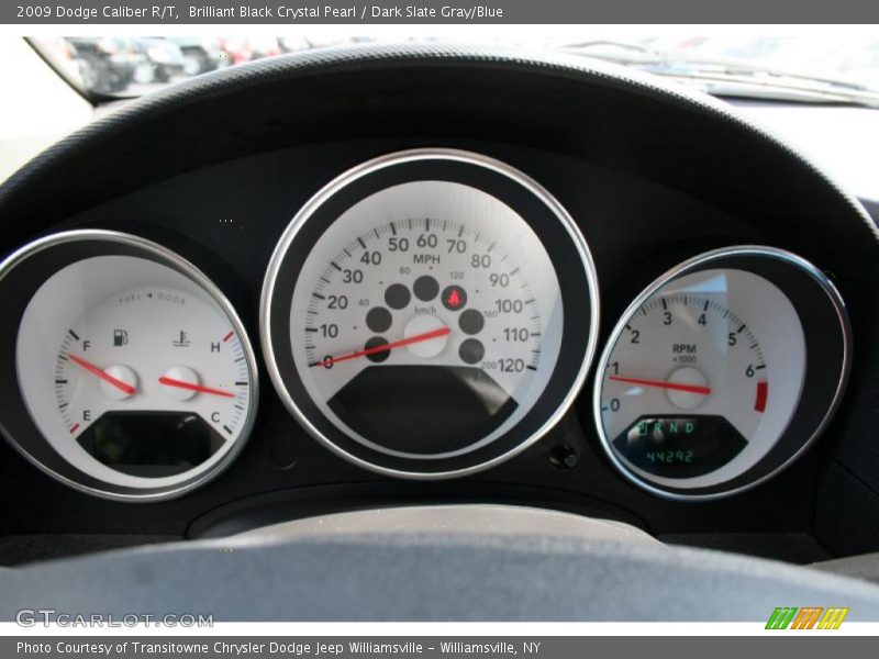 Brilliant Black Crystal Pearl / Dark Slate Gray/Blue 2009 Dodge Caliber R/T