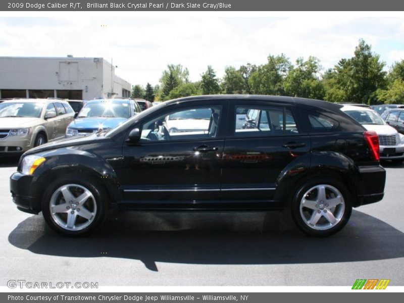Brilliant Black Crystal Pearl / Dark Slate Gray/Blue 2009 Dodge Caliber R/T