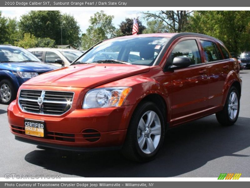 Sunburst Orange Pearl / Dark Slate Gray 2010 Dodge Caliber SXT