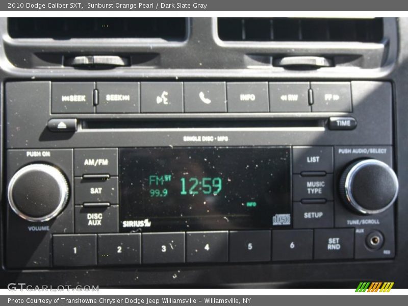 Sunburst Orange Pearl / Dark Slate Gray 2010 Dodge Caliber SXT