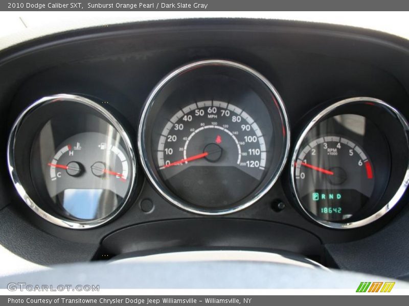 Sunburst Orange Pearl / Dark Slate Gray 2010 Dodge Caliber SXT