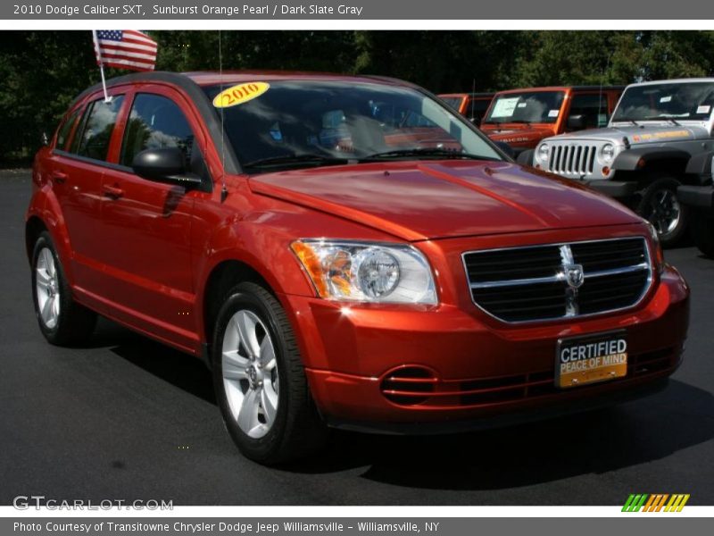 Sunburst Orange Pearl / Dark Slate Gray 2010 Dodge Caliber SXT