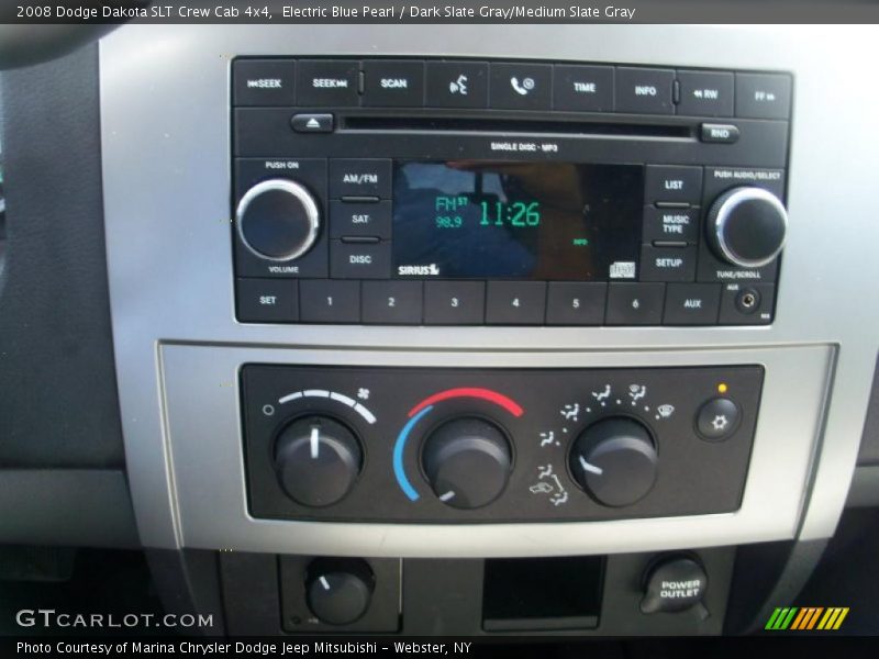 Electric Blue Pearl / Dark Slate Gray/Medium Slate Gray 2008 Dodge Dakota SLT Crew Cab 4x4