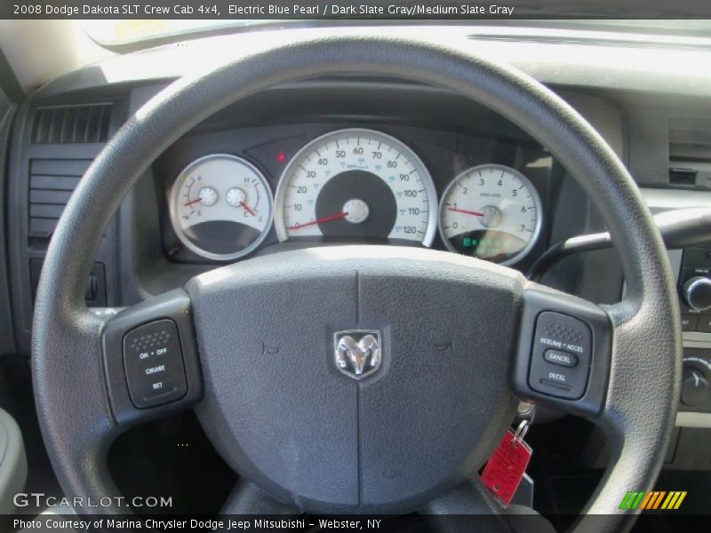 Electric Blue Pearl / Dark Slate Gray/Medium Slate Gray 2008 Dodge Dakota SLT Crew Cab 4x4