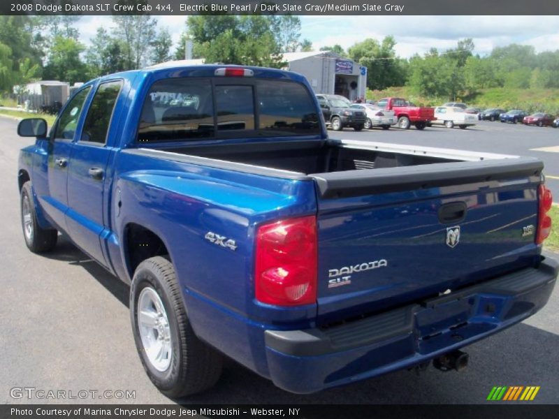 Electric Blue Pearl / Dark Slate Gray/Medium Slate Gray 2008 Dodge Dakota SLT Crew Cab 4x4