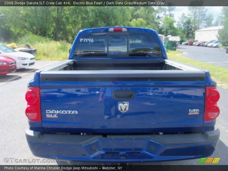 Electric Blue Pearl / Dark Slate Gray/Medium Slate Gray 2008 Dodge Dakota SLT Crew Cab 4x4