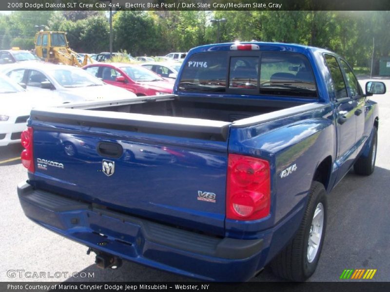Electric Blue Pearl / Dark Slate Gray/Medium Slate Gray 2008 Dodge Dakota SLT Crew Cab 4x4