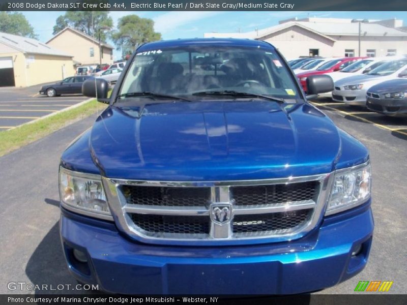 Electric Blue Pearl / Dark Slate Gray/Medium Slate Gray 2008 Dodge Dakota SLT Crew Cab 4x4