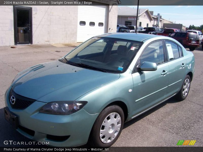 Starlight Green Mica / Beige 2004 Mazda MAZDA3 i Sedan