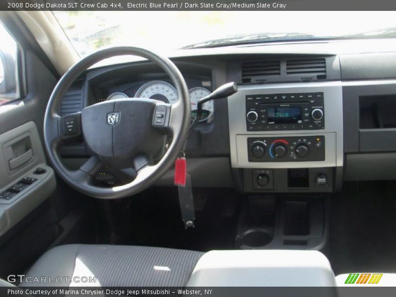 Electric Blue Pearl / Dark Slate Gray/Medium Slate Gray 2008 Dodge Dakota SLT Crew Cab 4x4