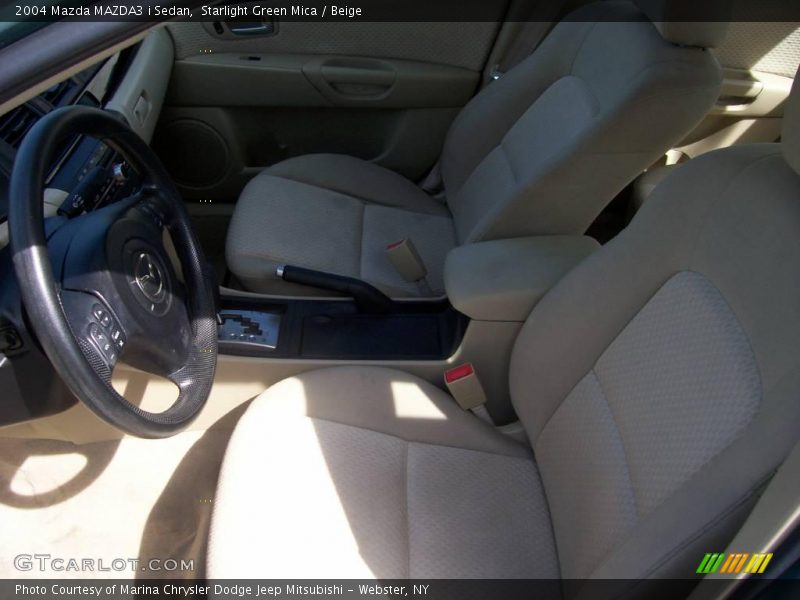 Starlight Green Mica / Beige 2004 Mazda MAZDA3 i Sedan