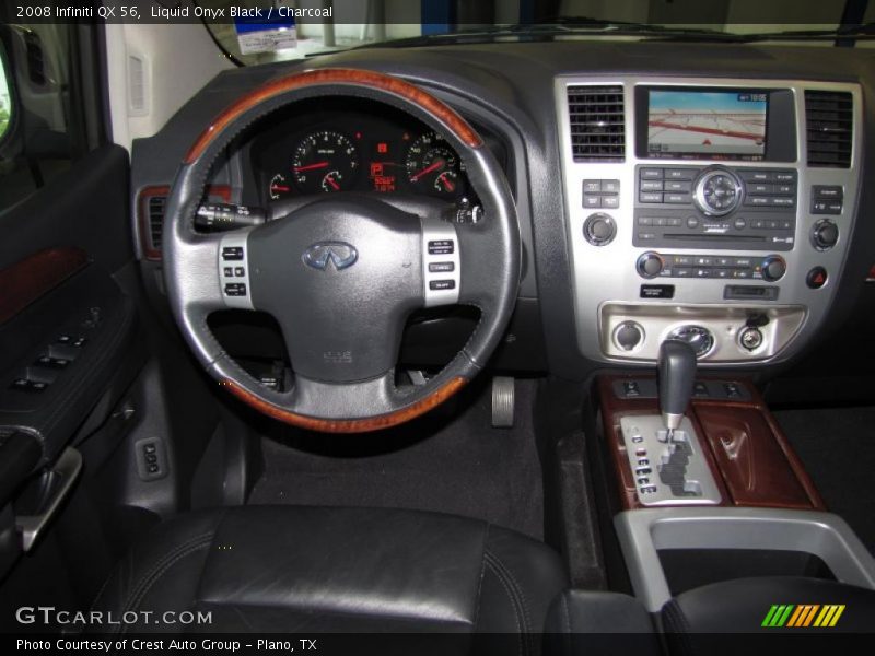Liquid Onyx Black / Charcoal 2008 Infiniti QX 56