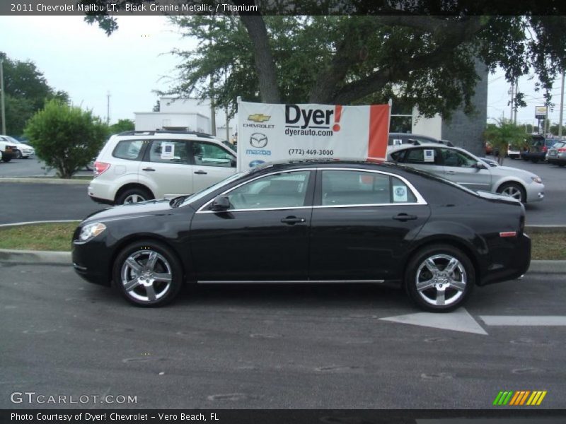Black Granite Metallic / Titanium 2011 Chevrolet Malibu LT