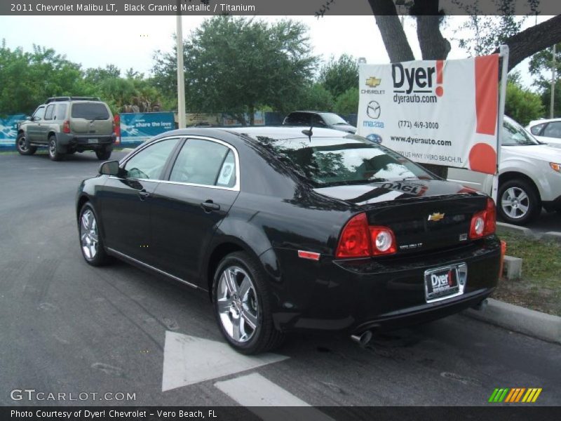 Black Granite Metallic / Titanium 2011 Chevrolet Malibu LT