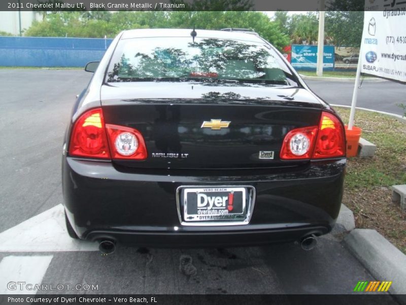 Black Granite Metallic / Titanium 2011 Chevrolet Malibu LT