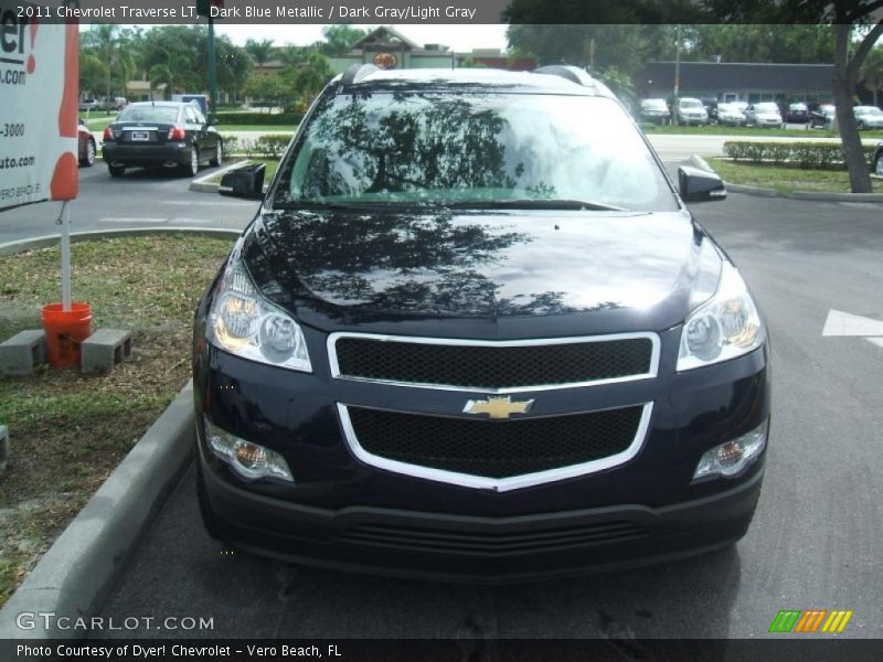 Dark Blue Metallic / Dark Gray/Light Gray 2011 Chevrolet Traverse LT