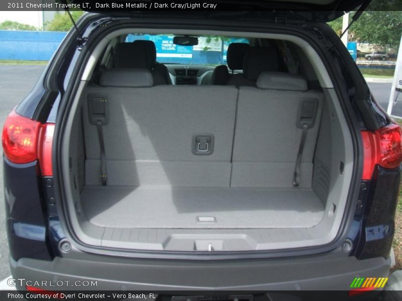 Dark Blue Metallic / Dark Gray/Light Gray 2011 Chevrolet Traverse LT