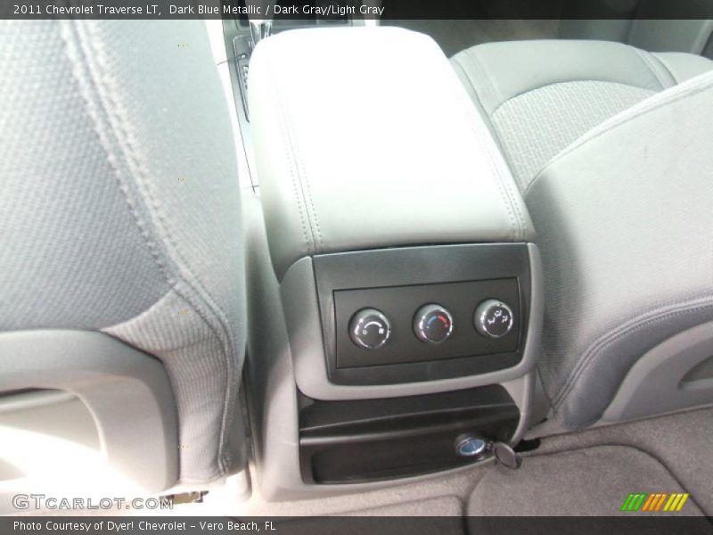 Dark Blue Metallic / Dark Gray/Light Gray 2011 Chevrolet Traverse LT