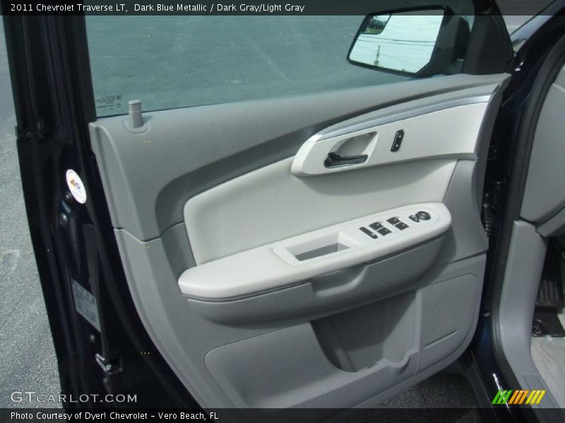 Dark Blue Metallic / Dark Gray/Light Gray 2011 Chevrolet Traverse LT