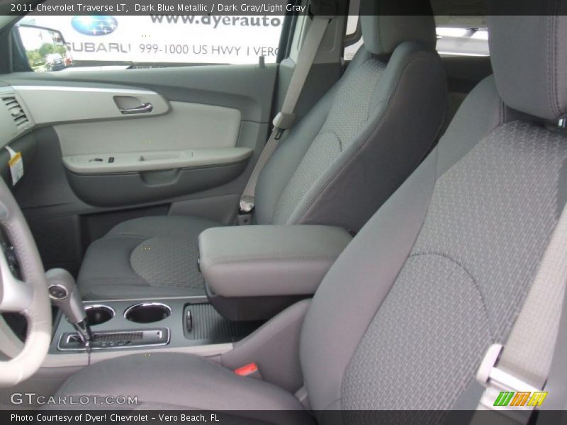 Dark Blue Metallic / Dark Gray/Light Gray 2011 Chevrolet Traverse LT