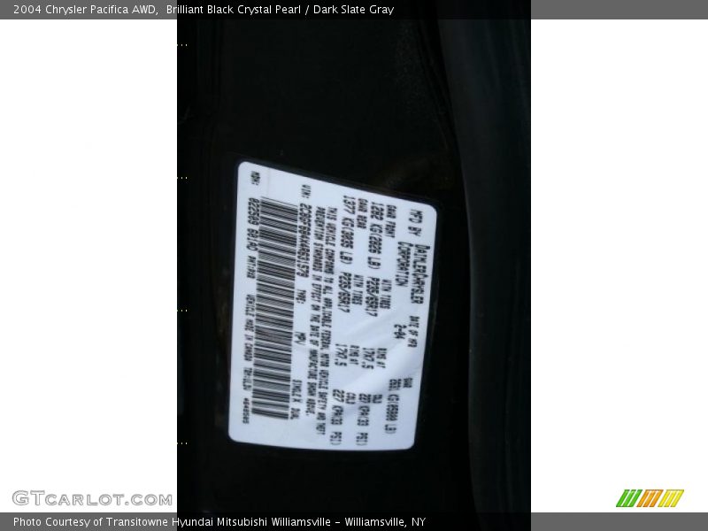 Brilliant Black Crystal Pearl / Dark Slate Gray 2004 Chrysler Pacifica AWD