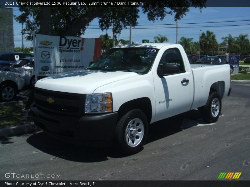 Summit White / Dark Titanium 2011 Chevrolet Silverado 1500 Regular Cab
