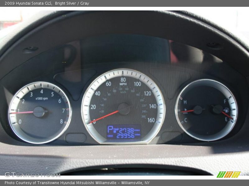 Bright Silver / Gray 2009 Hyundai Sonata GLS