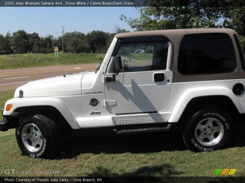 Stone White / Camel Beige/Dark Green 2002 Jeep Wrangler Sahara 4x4