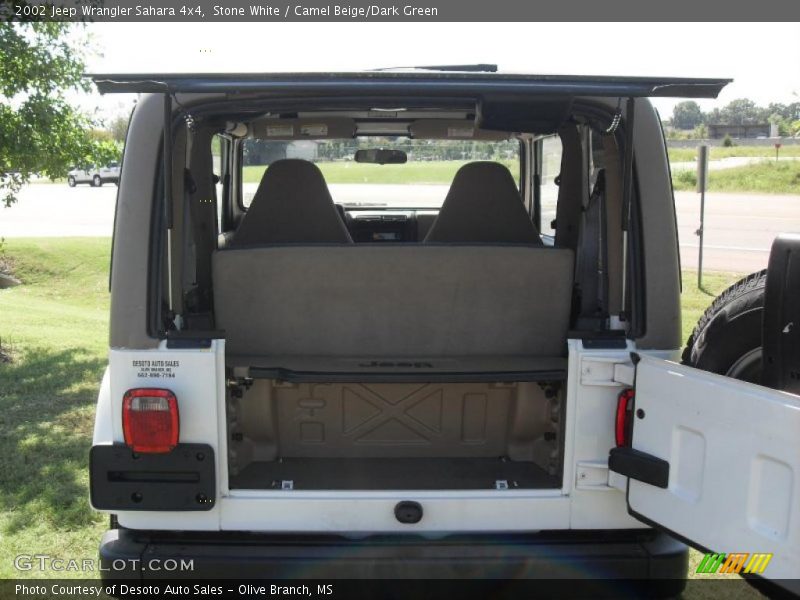 Stone White / Camel Beige/Dark Green 2002 Jeep Wrangler Sahara 4x4