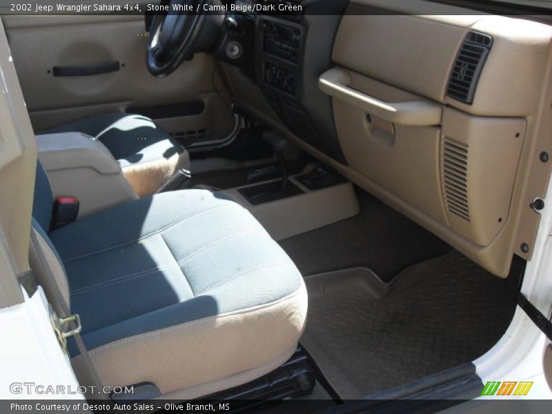 Stone White / Camel Beige/Dark Green 2002 Jeep Wrangler Sahara 4x4