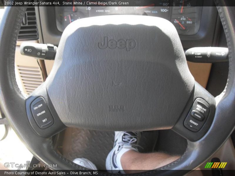Stone White / Camel Beige/Dark Green 2002 Jeep Wrangler Sahara 4x4