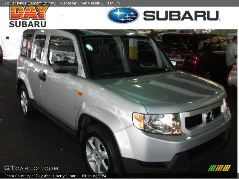 Alabaster Silver Metallic / Titanium 2009 Honda Element EX AWD