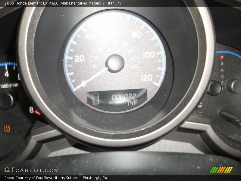 Alabaster Silver Metallic / Titanium 2009 Honda Element EX AWD