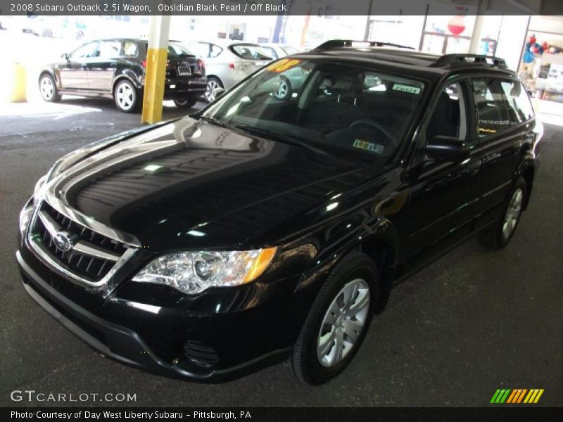 Obsidian Black Pearl / Off Black 2008 Subaru Outback 2.5i Wagon