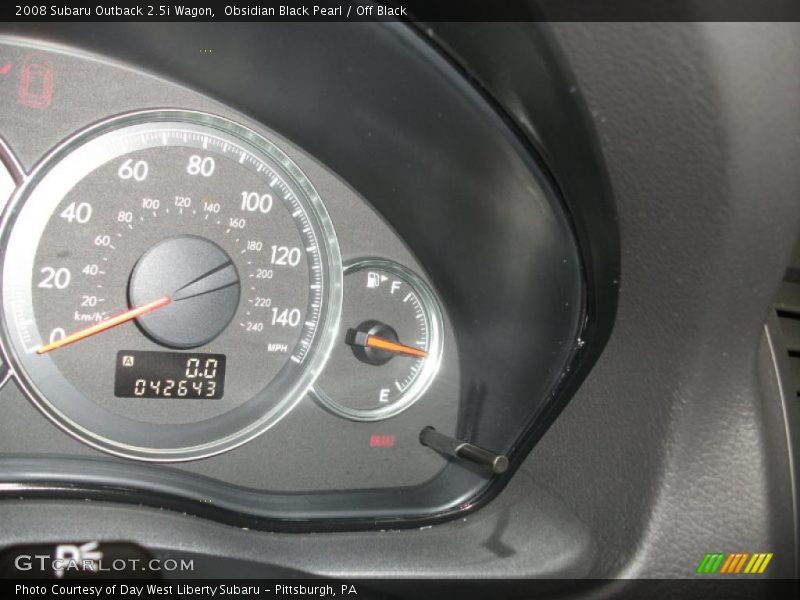 Obsidian Black Pearl / Off Black 2008 Subaru Outback 2.5i Wagon