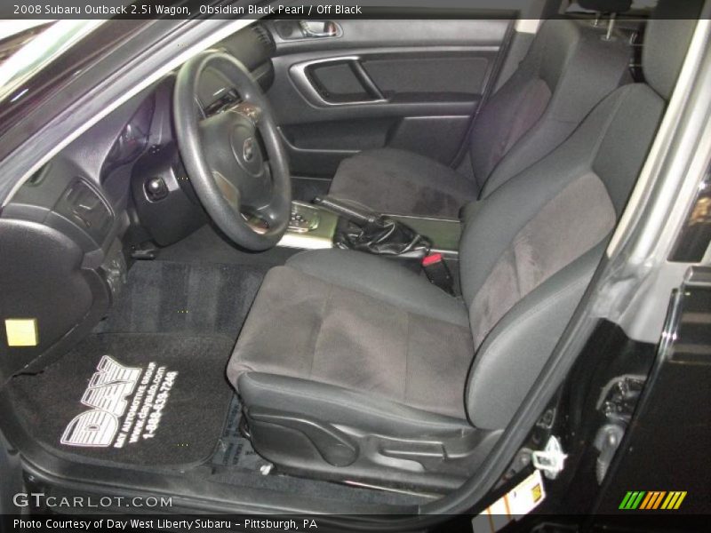 Obsidian Black Pearl / Off Black 2008 Subaru Outback 2.5i Wagon
